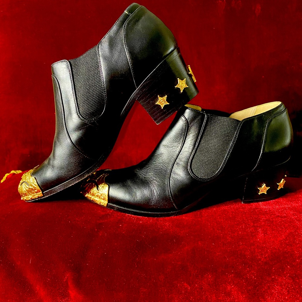 Vintage Chanel Cowboy Booties Size 9